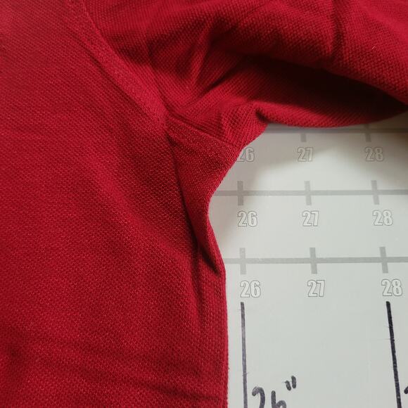 Vintage 90s Haband Boxy Polo Shirt Mens XL Red Casual Old Money Oversized Loose - Picture 8 of 9